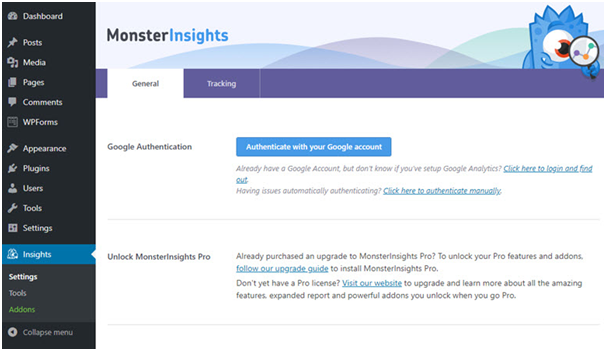 monster insights plugin page